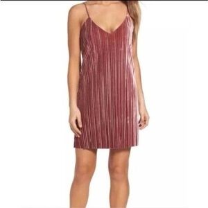 BARDOT | Pink Velvet Slip Dress